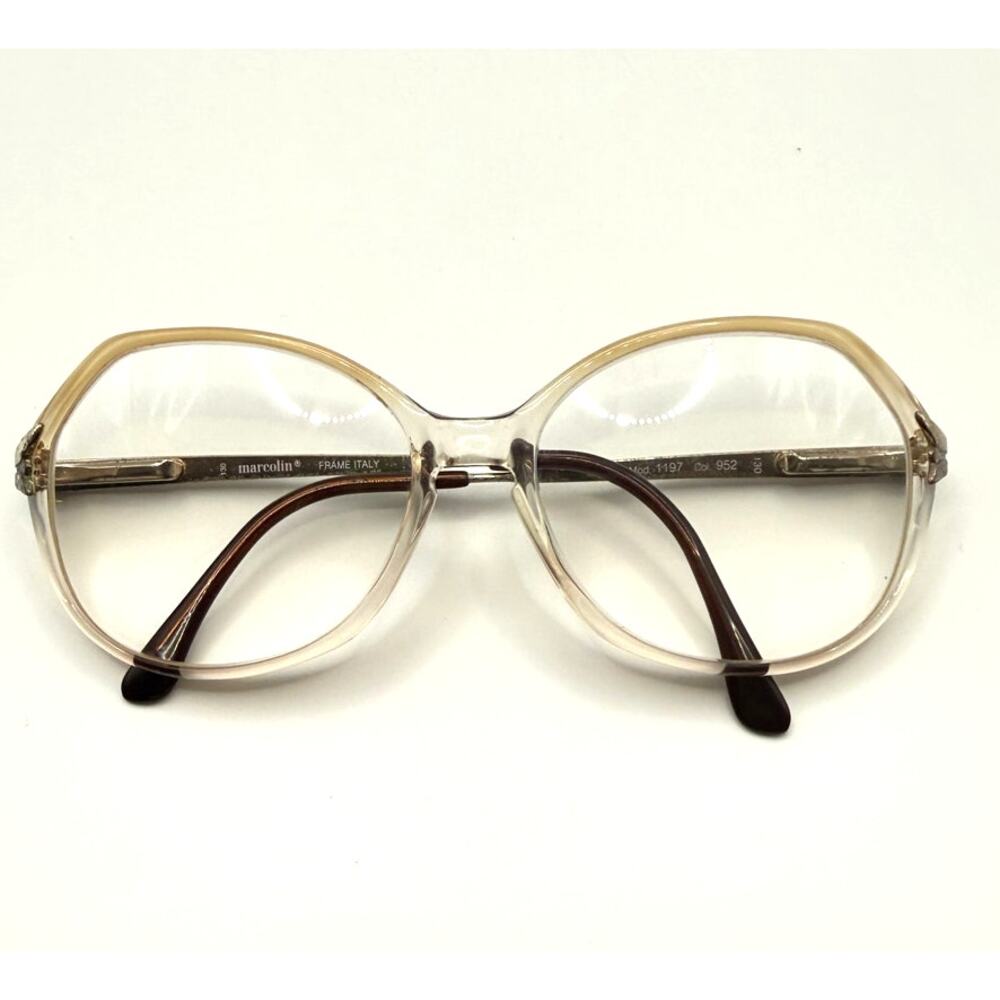Vintage Luxottica Dani Greyrose Eyeglass Frames Italy 140 Oversized Square